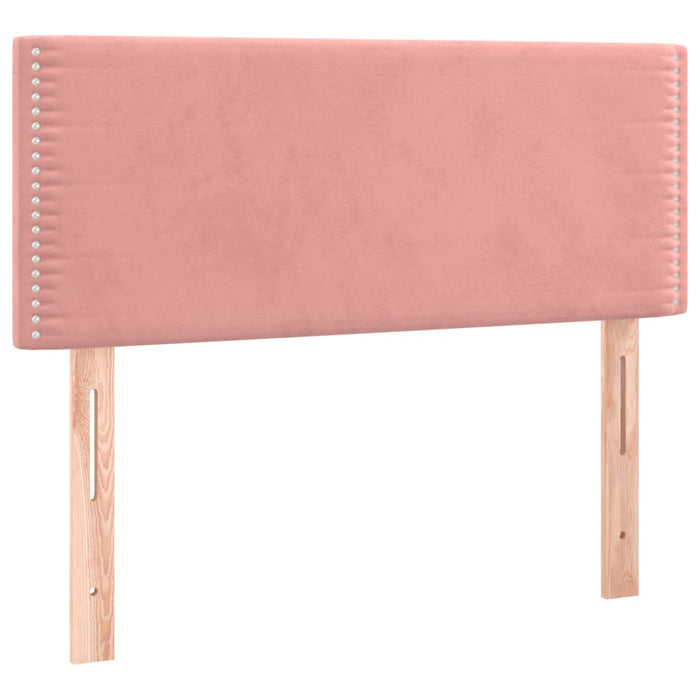Pat box spring cu saltea, roz, 100x200 cm, catifea - WALTI WALTI