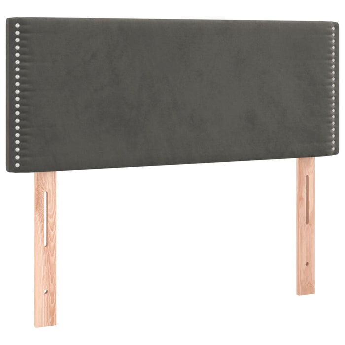 Pat box spring cu saltea, gri închis, 120x200 cm, catifea - WALTI WALTI