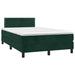 Pat box spring cu saltea, verde închis, 120x200 cm, catifea - WALTI WALTI