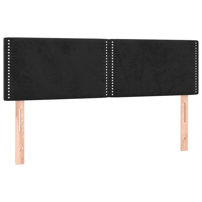 Pat box spring cu saltea, negru, 140x190 cm, catifea - WALTI WALTI