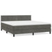 Pat box spring cu saltea, gri închis, 180x200 cm, catifea - WALTI WALTI