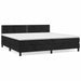 Pat box spring cu saltea, negru, 200x200 cm, catifea - WALTI WALTI