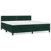 Pat box spring cu saltea, verde închis, 200x200 cm, catifea - WALTI WALTI