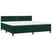 Pat box spring cu saltea, verde închis, 200x200 cm, catifea - WALTI WALTI