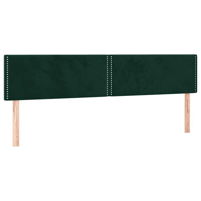 Pat box spring cu saltea, verde închis, 200x200 cm, catifea - WALTI WALTI