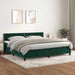 Pat box spring cu saltea, verde închis, 200x200 cm, catifea - WALTI WALTI