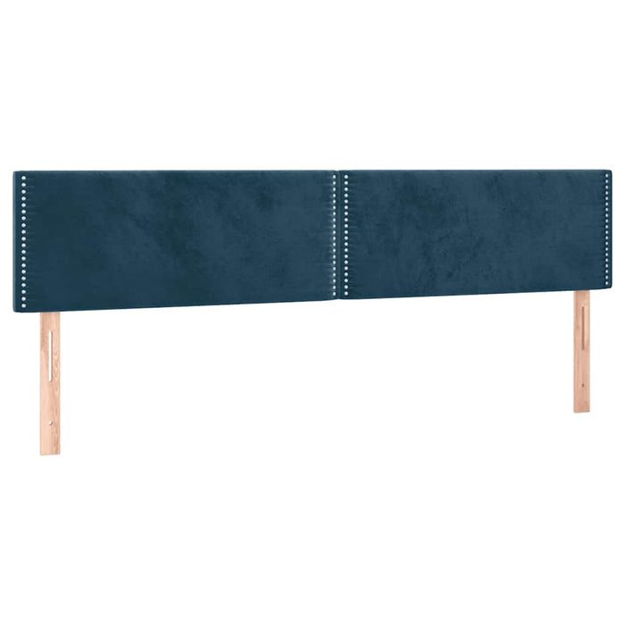 Pat box spring cu saltea, albastru închis, 200x200 cm, catifea - WALTI WALTI