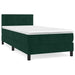 Pat box spring cu saltea, verde închis, 80x200 cm, catifea - WALTI WALTI