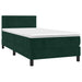 Pat box spring cu saltea, verde închis, 80x200 cm, catifea - WALTI WALTI