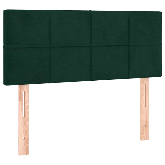Pat box spring cu saltea, verde închis, 90x190 cm, catifea - WALTI WALTI