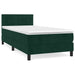 Pat box spring cu saltea, verde închis, 100x200 cm, catifea - WALTI WALTI