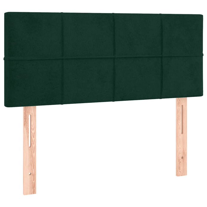 Pat box spring cu saltea, verde închis, 100x200 cm, catifea - WALTI WALTI