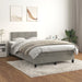 Pat box spring cu saltea, gri deschis, 120x200 cm, catifea - WALTI WALTI