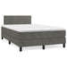 Pat box spring cu saltea, gri închis, 120x200 cm, catifea - WALTI WALTI