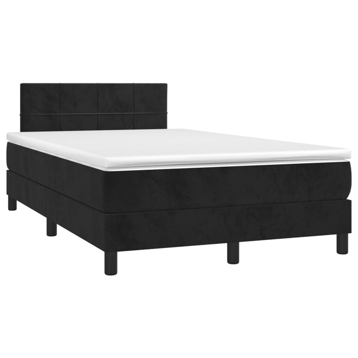 Pat box spring cu saltea, negru, 120x200 cm, catifea - WALTI WALTI