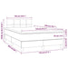 Pat box spring cu saltea, negru, 120x200 cm, catifea - WALTI WALTI