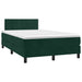 Pat box spring cu saltea, verde închis, 120x200 cm, catifea - WALTI WALTI