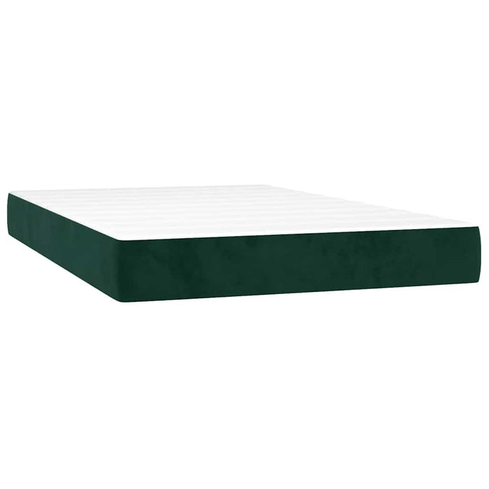 Pat box spring cu saltea, verde închis, 120x200 cm, catifea - WALTI WALTI