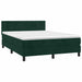 Pat box spring cu saltea, verde închis, 140x190 cm, catifea - WALTI WALTI