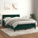 Pat box spring cu saltea, verde închis, 140x190 cm, catifea - WALTI WALTI