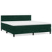 Pat box spring cu saltea, verde închis, 160x200 cm, catifea - WALTI WALTI
