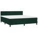 Pat box spring cu saltea, verde închis, 160x200 cm, catifea - WALTI WALTI
