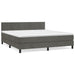 Pat box spring cu saltea, gri închis, 180x200 cm, catifea - WALTI WALTI