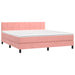 Pat box spring cu saltea, roz, 180x200 cm, catifea - WALTI WALTI