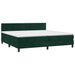 Pat box spring cu saltea, verde închis, 200x200 cm, catifea - WALTI WALTI