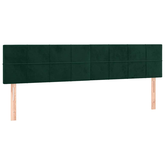 Pat box spring cu saltea, verde închis, 200x200 cm, catifea - WALTI WALTI