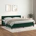 Pat box spring cu saltea, verde închis, 200x200 cm, catifea - WALTI WALTI