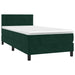 Pat box spring cu saltea, verde închis, 80x200 cm, catifea - WALTI WALTI