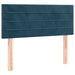Pat box spring cu saltea, albastru închis, 80x200 cm, catifea - WALTI WALTI