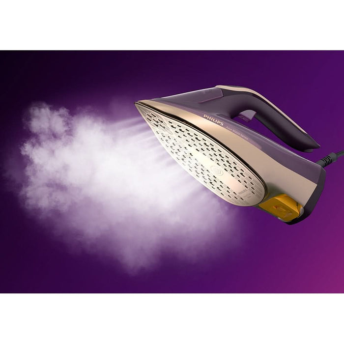 Fier de calcat PHILIPS Azur 8000 DST8040/30, 3000W, 260g/min, 350ml, talpa SteamGlide Elite, mov-auriu WALTI