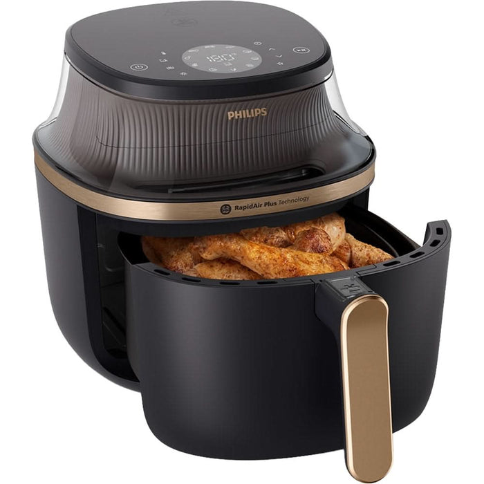 Friteuza cu aer cald PHILIPS Airfryer Seria 3000 NA342/00, 7.2l, 2000W, negru-auriu WALTI