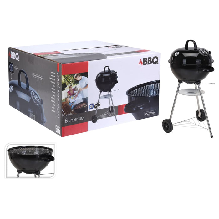 ProGarden Grătar cilindric BBQ, negru - WALTI WALTI