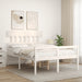 Cadru de pat senior cu tăblie, 140x190 cm, alb, lemn masiv - WALTI WALTI