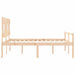 Cadru de pat senior cu tăblie, 160x200 cm, lemn masiv - WALTI WALTI