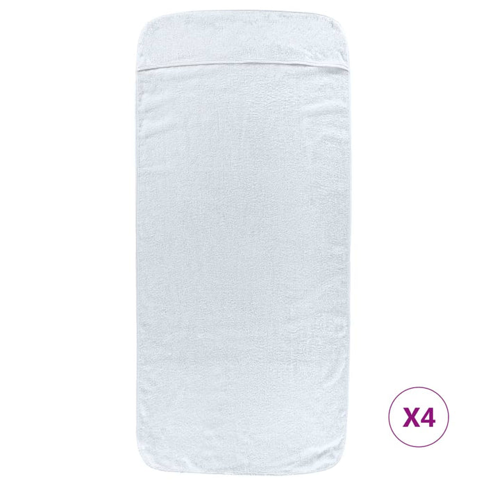 Prosoape de plajă, 4 buc., alb, 60x135 cm, textil 400 GSM - WALTI WALTI