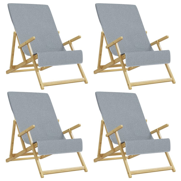Prosoape de plajă, 4 buc., gri, 60x135 cm, textil 400 GSM - WALTI WALTI