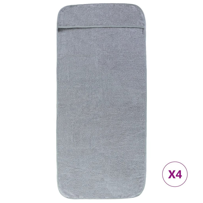Prosoape de plajă, 4 buc., gri, 60x135 cm, textil 400 GSM - WALTI WALTI