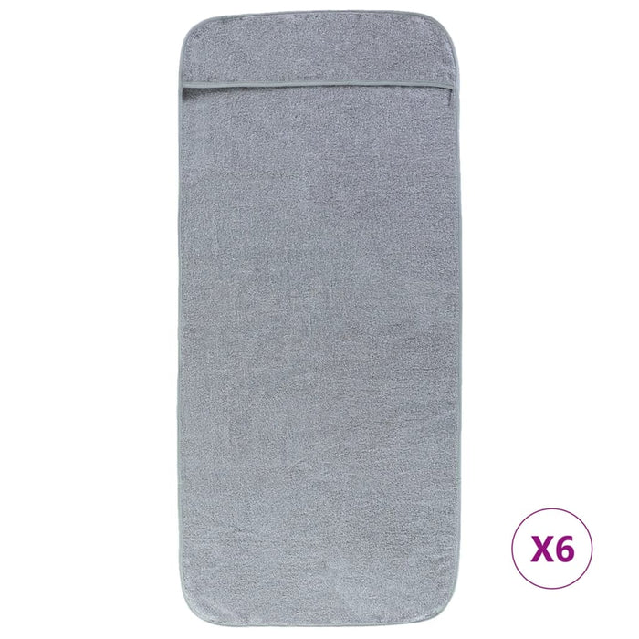 Prosoape de plajă 6 buc. gri 60x135 cm textil 400 GSM - WALTI WALTI