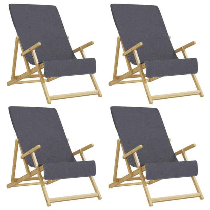 Prosoape de plajă, 4 buc., antracit, 60x135 cm, textil 400 GSM - WALTI WALTI