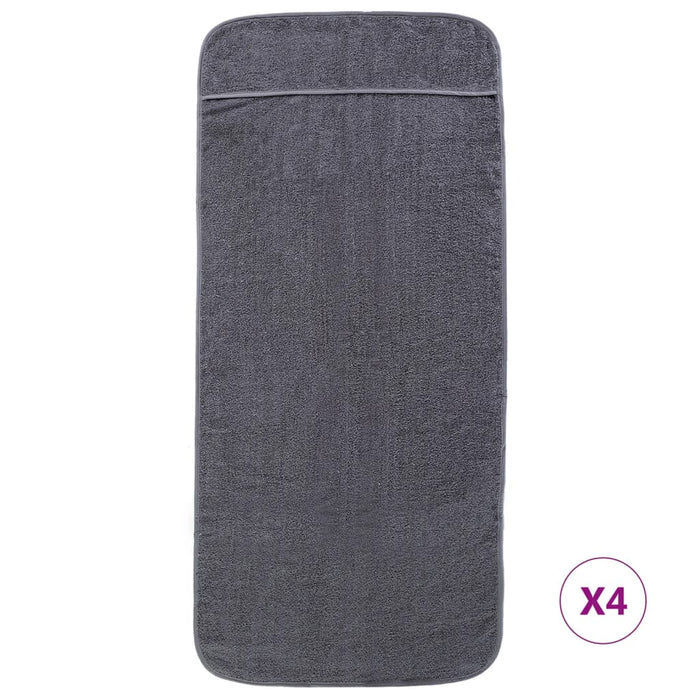 Prosoape de plajă, 4 buc., antracit, 60x135 cm, textil 400 GSM - WALTI WALTI