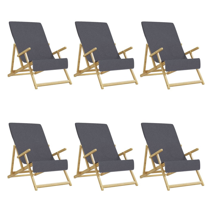 Prosoape de plajă, 6 buc., antracit, 60x135 cm, textil 400 GSM - WALTI WALTI