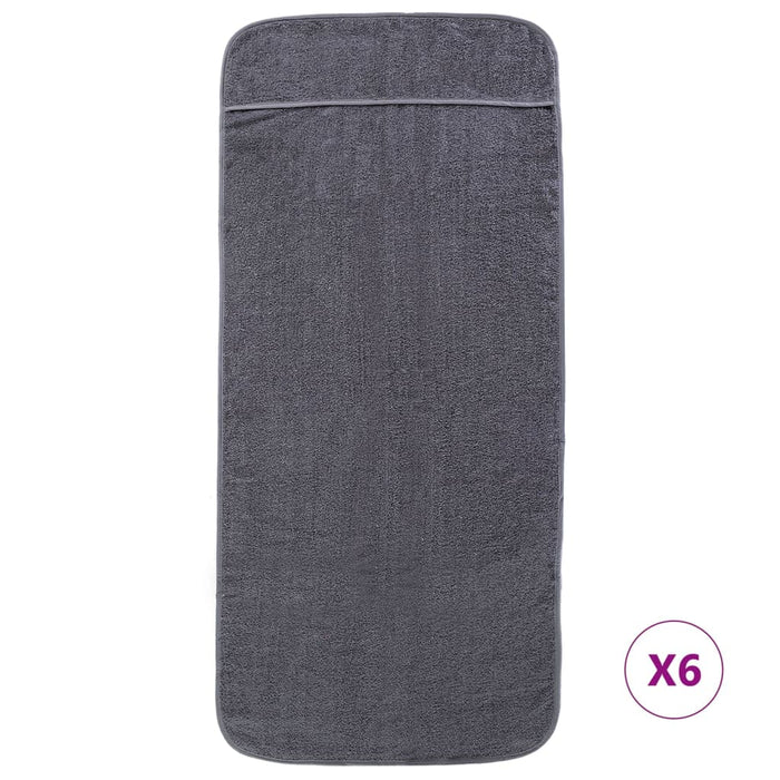 Prosoape de plajă, 6 buc., antracit, 60x135 cm, textil 400 GSM - WALTI WALTI