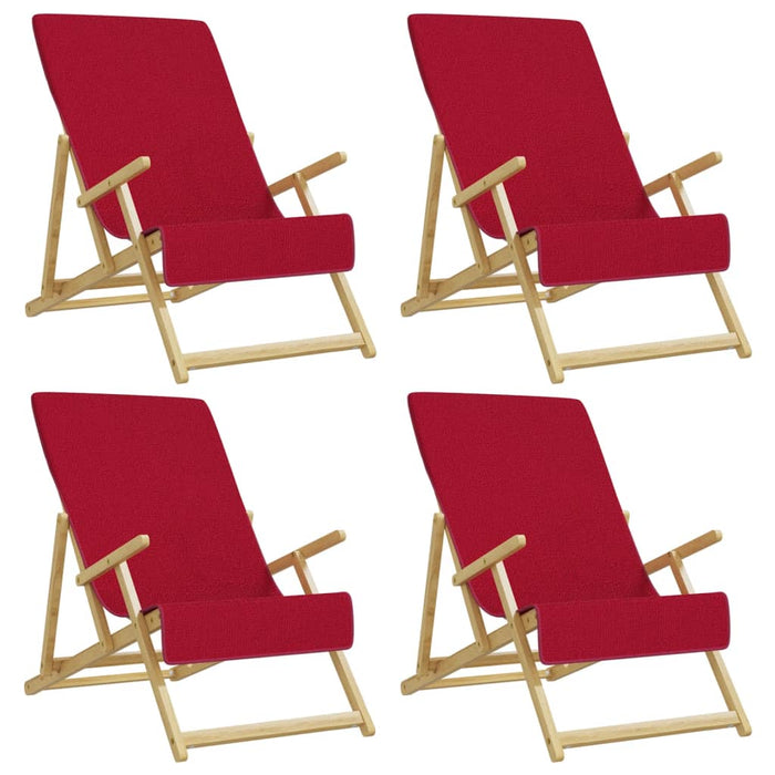 Prosoape de plajă, 4 buc., vișiniu, 60x135 cm, textil, 400 GSM - WALTI WALTI