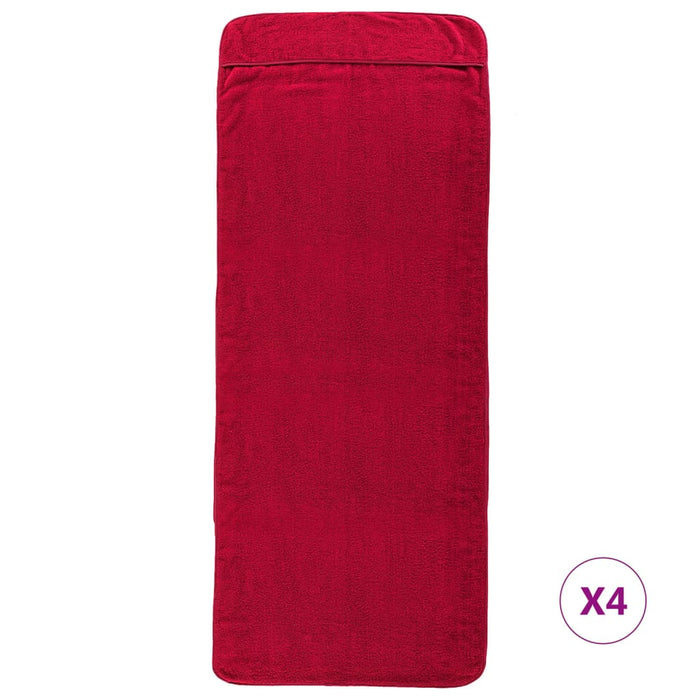 Prosoape de plajă, 4 buc., vișiniu, 60x135 cm, textil, 400 GSM - WALTI WALTI
