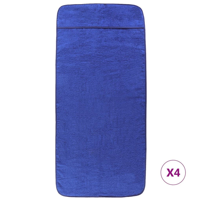Prosoape de plajă, 4 buc., albastru, 60x135 cm, textil 400 GSM - WALTI WALTI
