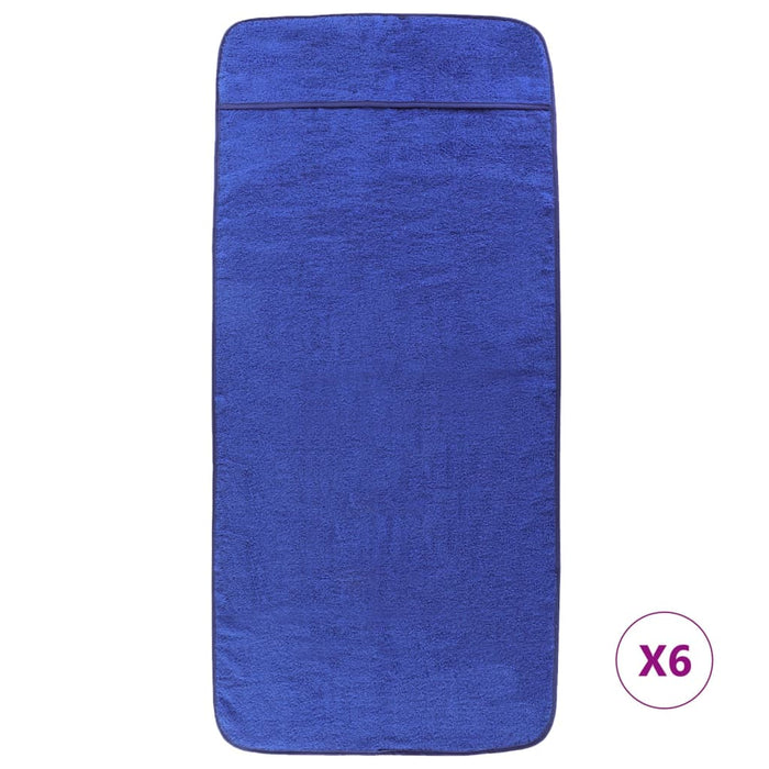 Prosoape de plajă, 6 buc., albastru, 60x135 cm, textil 400 GSM - WALTI WALTI